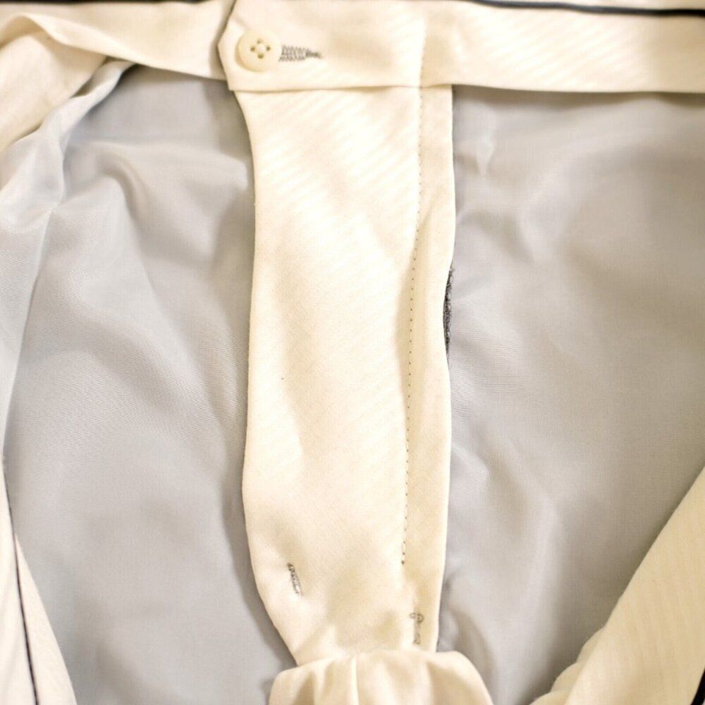 Lauren Ralph Lauren Gray Wool Pleated Cuffed Mid Rise Dress Pants 37/31 Lined Pa - Picture 7 of 7